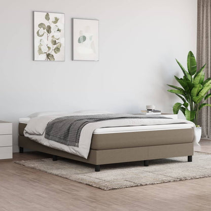 Boxspringbett Mit Matratze Stoff Taupe