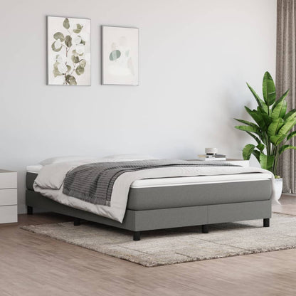Boxspringbett Mit Matratze Stoff Dunkelgrau