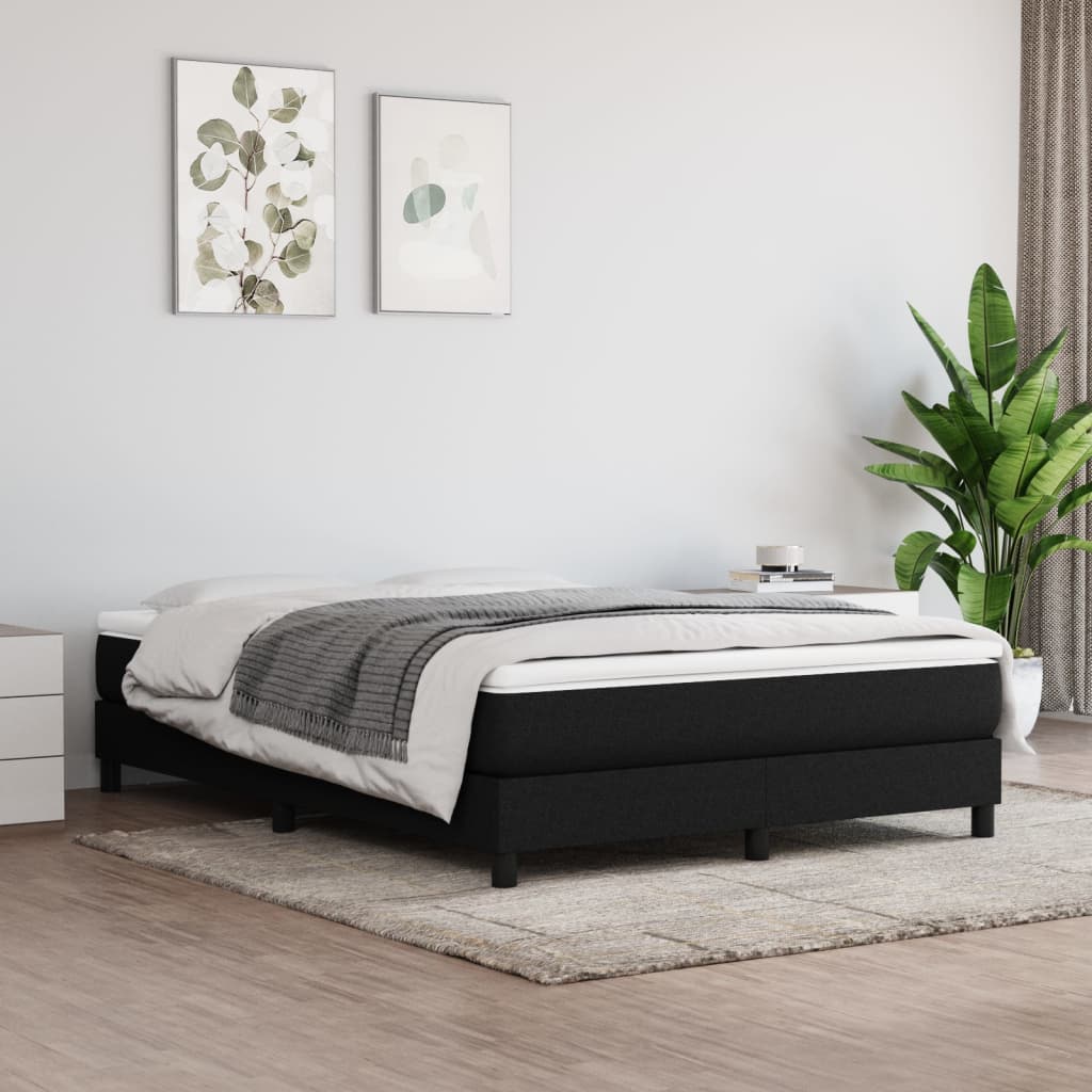 Boxspringbett Mit Matratze Stoff Schwarz