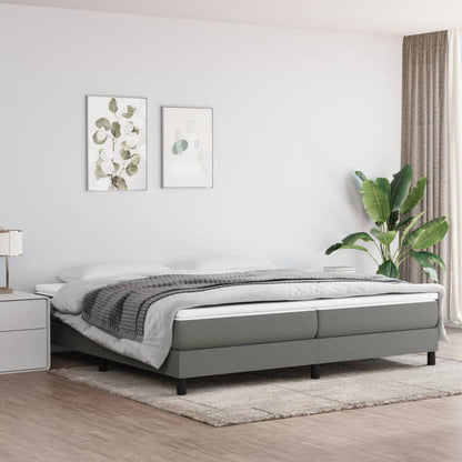 Boxspringbett Mit Matratze Stoff Dunkelgrau