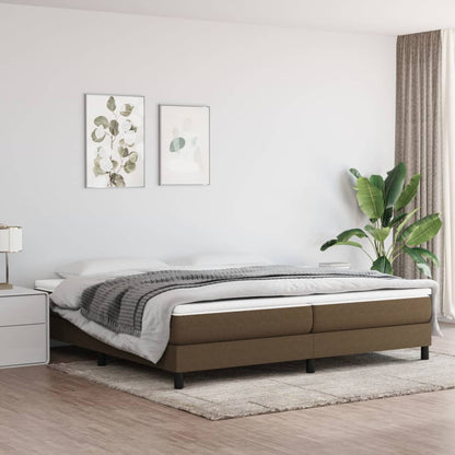 Boxspringbett Mit Matratze Stoff Dunkelbraun
