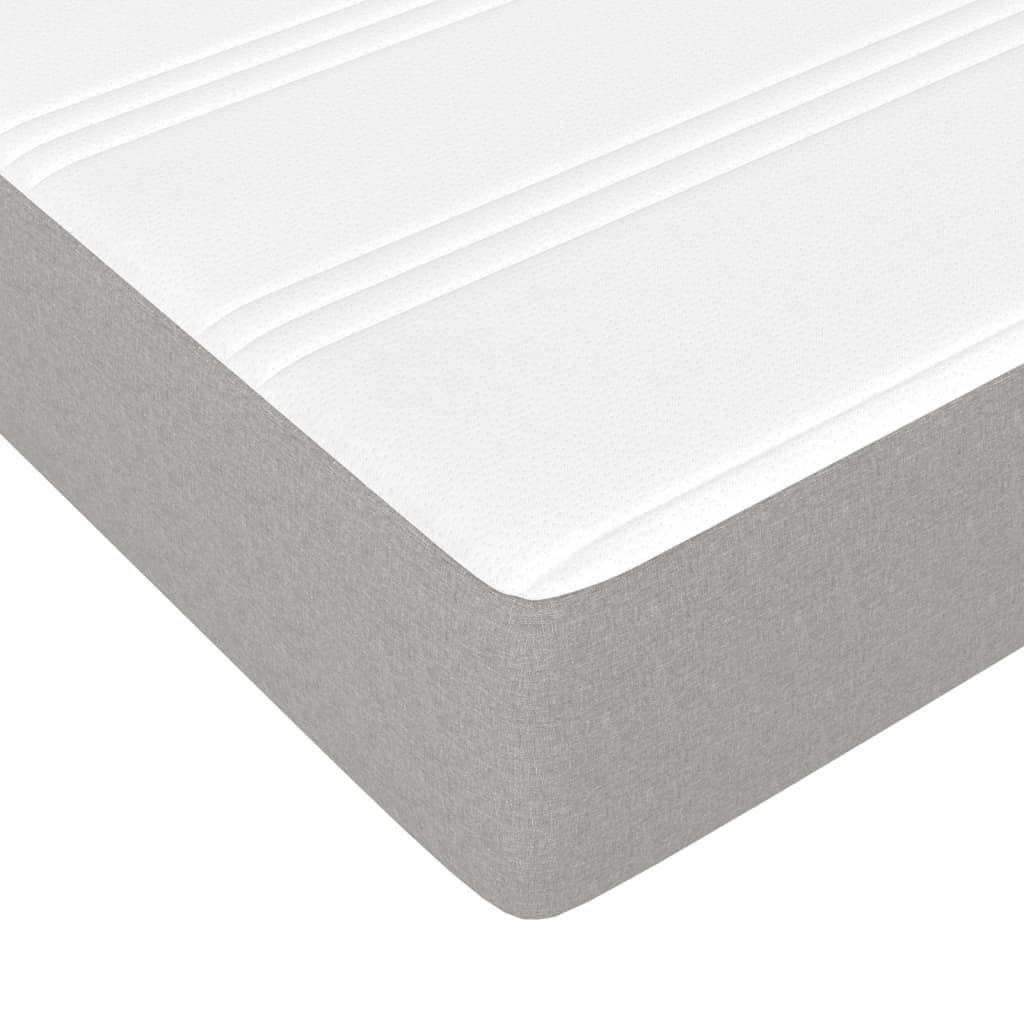 Boxspringbett Mit Matratze Stoff Hellgrau