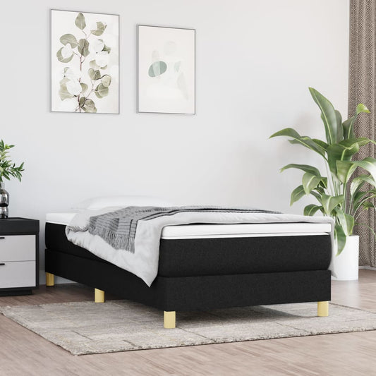 Boxspringbett Mit Matratze Stoff Schwarz