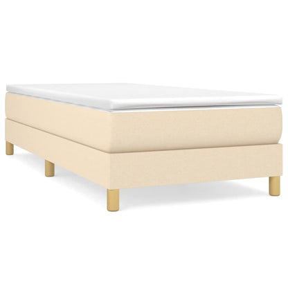 Boxspringbett Mit Matratze Stoff Creme
