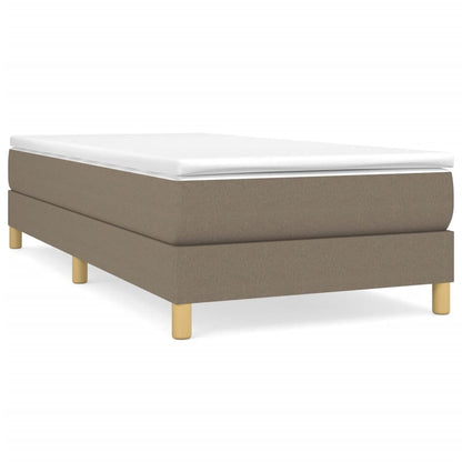 Boxspringbett Mit Matratze Stoff Taupe