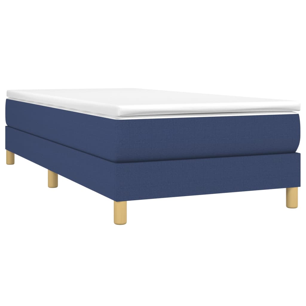 Boxspringbett Mit Matratze Stoff Blau