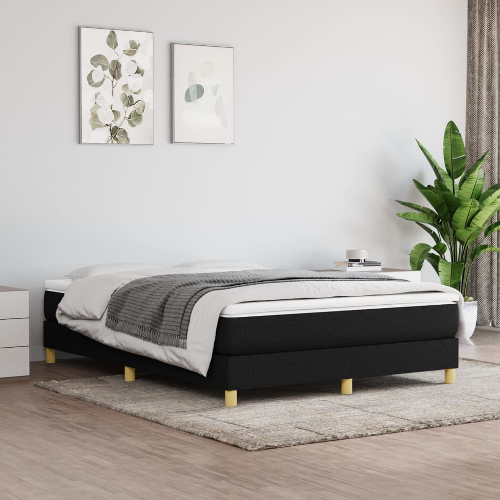 Boxspringbett Mit Matratze Stoff Schwarz