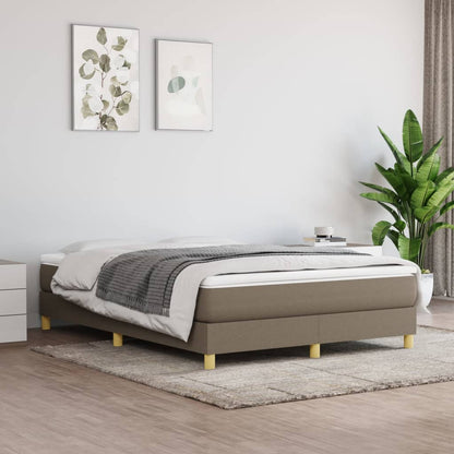 Boxspringbett Mit Matratze Stoff Taupe