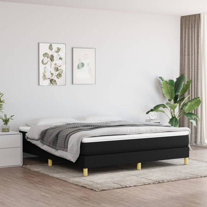 Boxspringbett Mit Matratze Stoff Schwarz