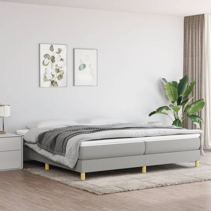 Boxspringbett Mit Matratze Stoff Hellgrau