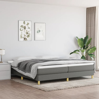 Boxspringbett Mit Matratze Stoff Dunkelgrau