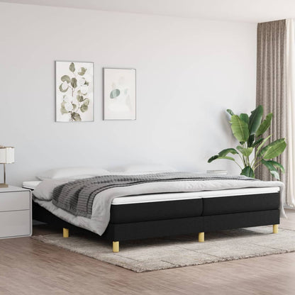 Boxspringbett Mit Matratze Stoff Schwarz