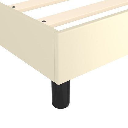 Boxspringbett Mit Matratze Kunstleder Creme