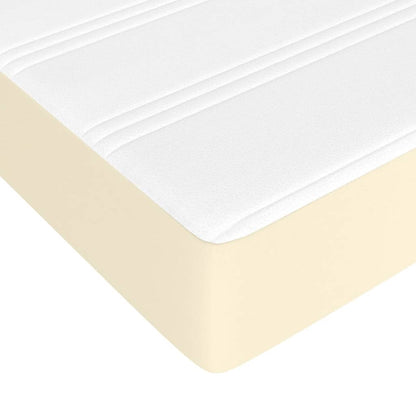 Boxspringbett Mit Matratze Kunstleder Creme