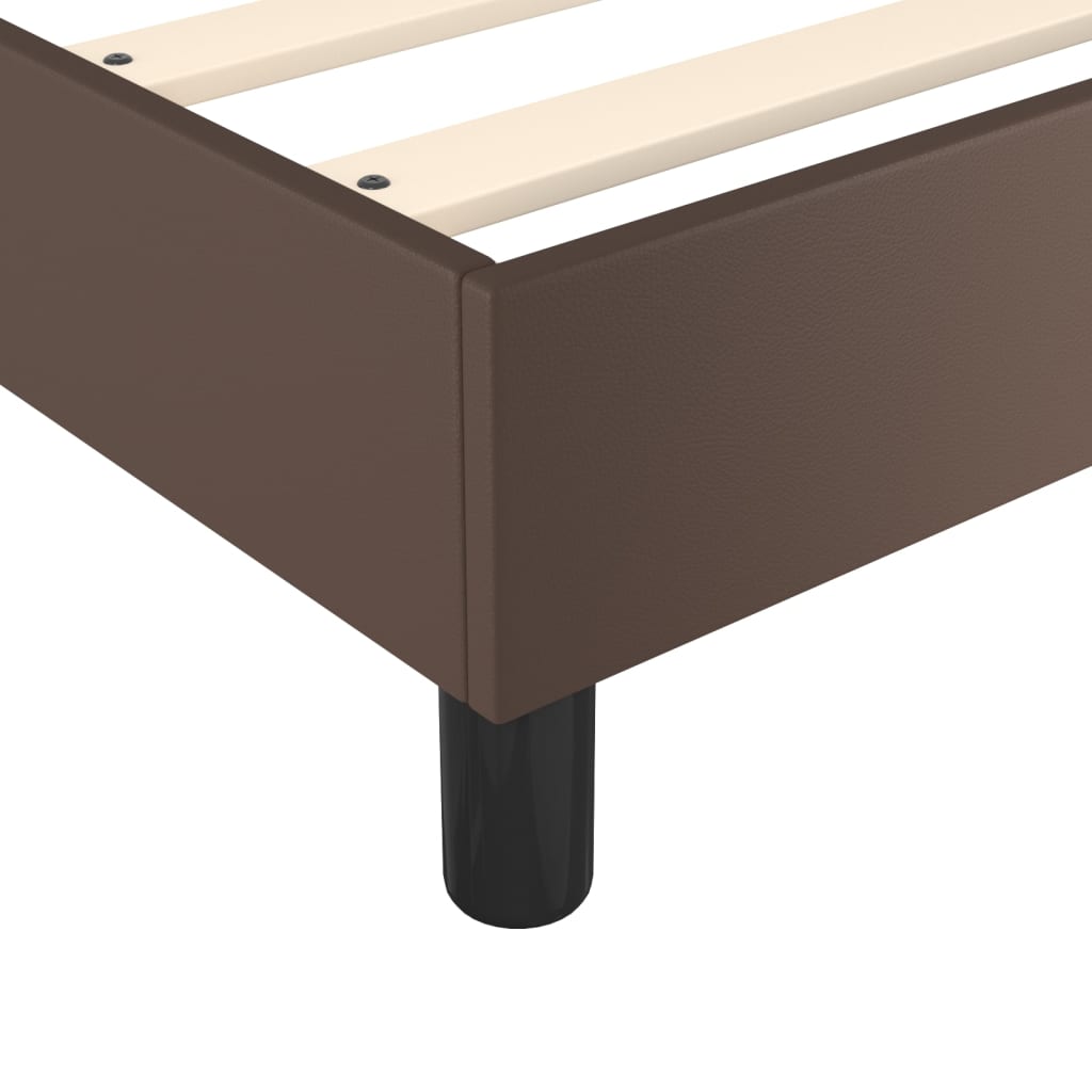 Boxspringbett Mit Matratze Kunstleder Braun