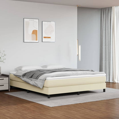 Boxspringbett Mit Matratze Kunstleder Creme