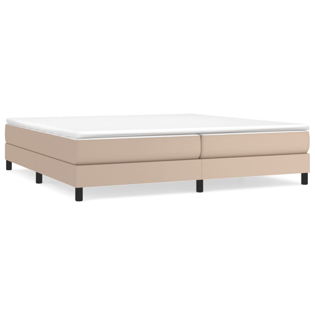 Boxspringbett Matratze -Braun 200X200Cm Kunstleder Cappuccino