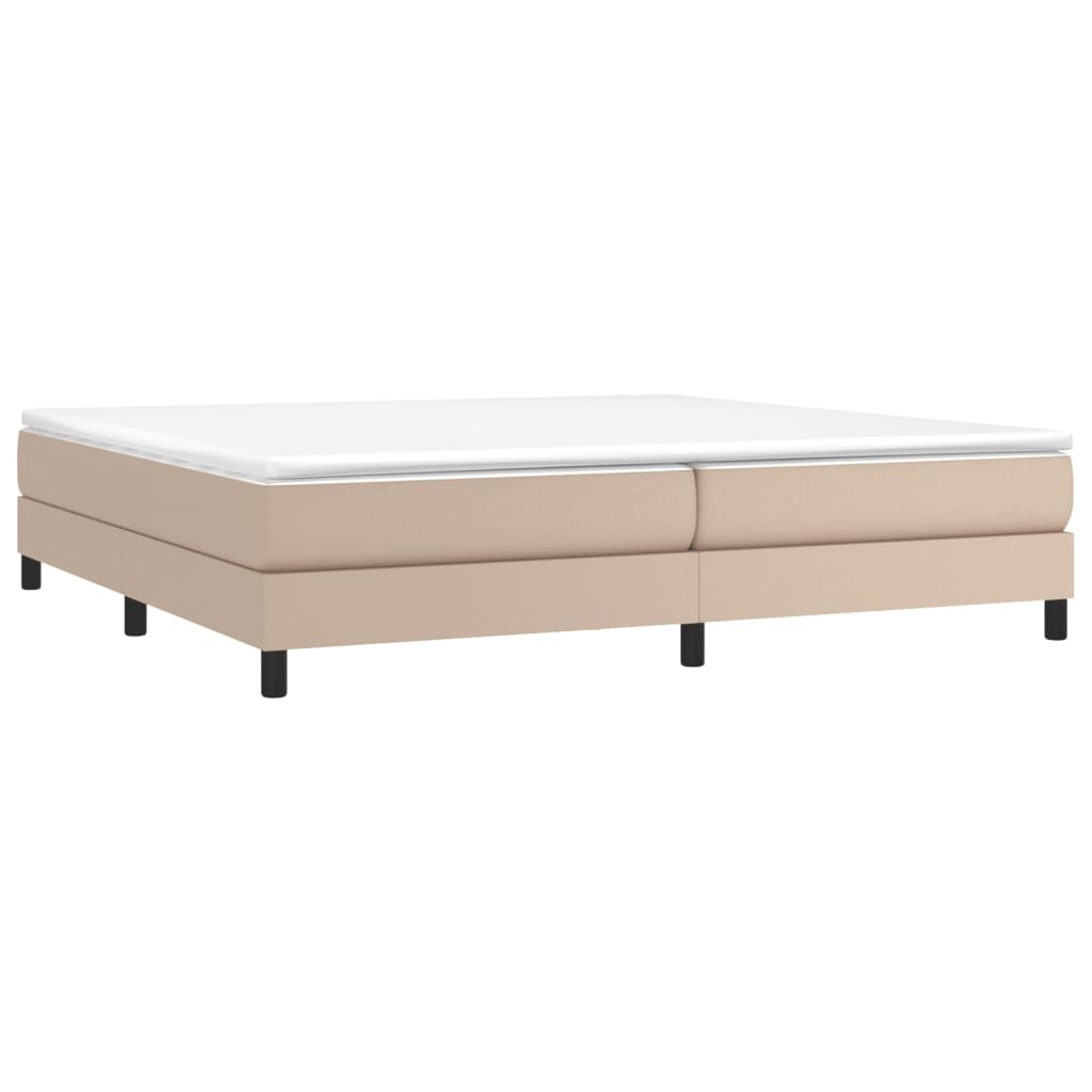 Boxspringbett Matratze -Braun 200X200Cm Kunstleder Cappuccino