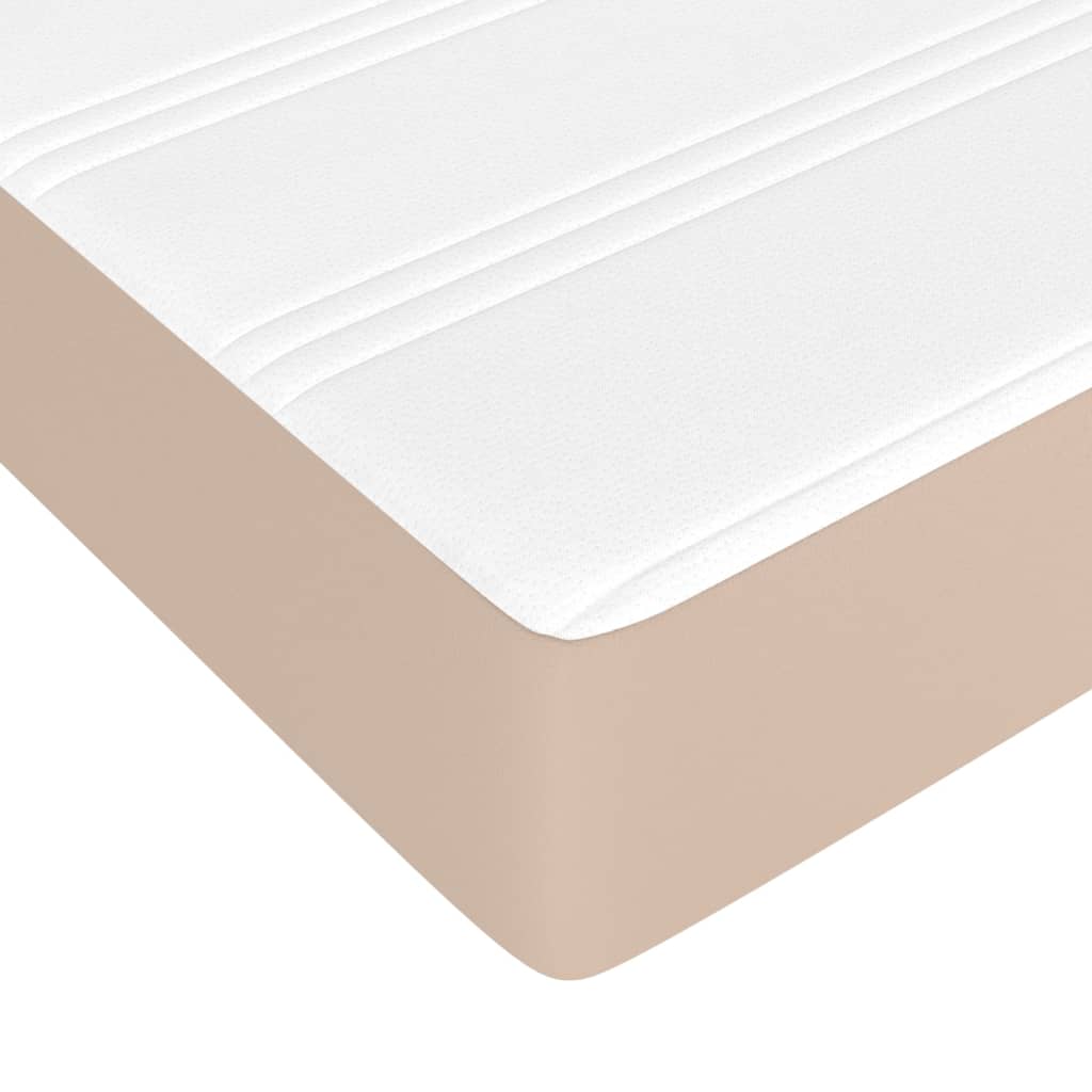 Boxspringbett Matratze -Braun 200X200Cm Kunstleder Cappuccino