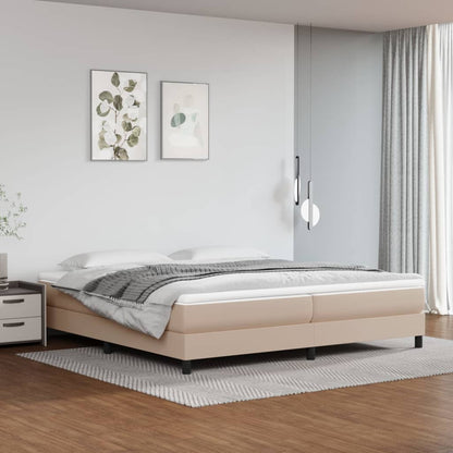Boxspringbett Matratze -Braun 200X200Cm Kunstleder Cappuccino