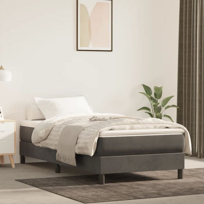 Boxspringbett Mit Matratze Samt Dunkelgrau