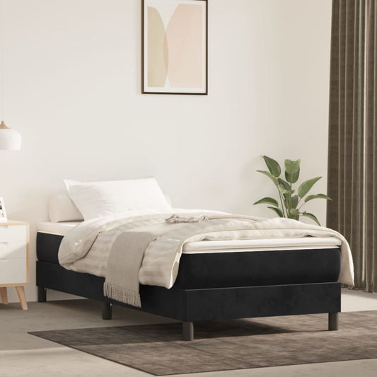 Boxspringbett Mit Matratze Samt Schwarz