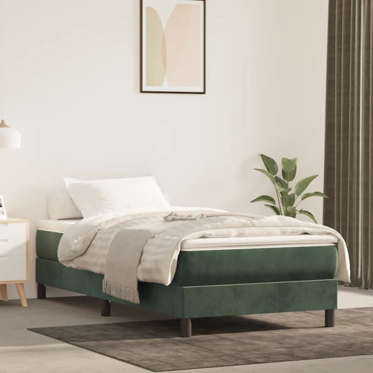 Boxspringbett Mit Matratze Samt Dunkelgrün