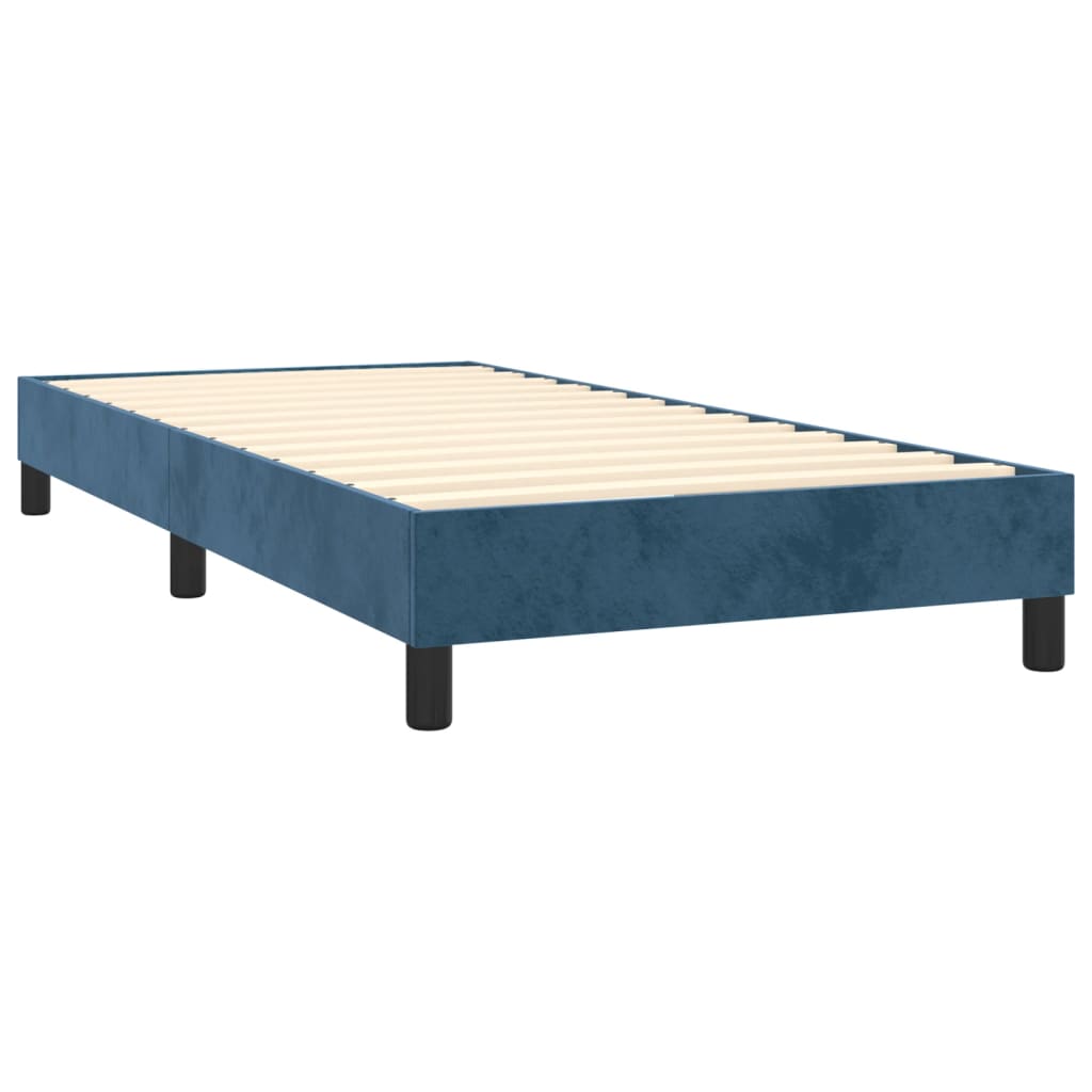 Boxspringbett Mit Matratze Samt Dunkelblau