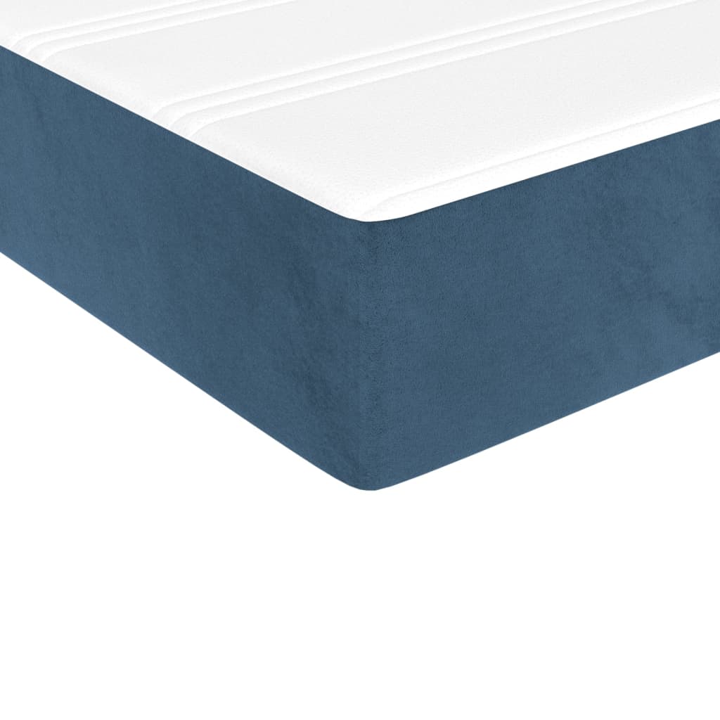 Boxspringbett Mit Matratze Samt Dunkelblau