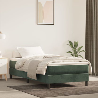 Boxspringbett Mit Matratze Samt Dunkelgrün