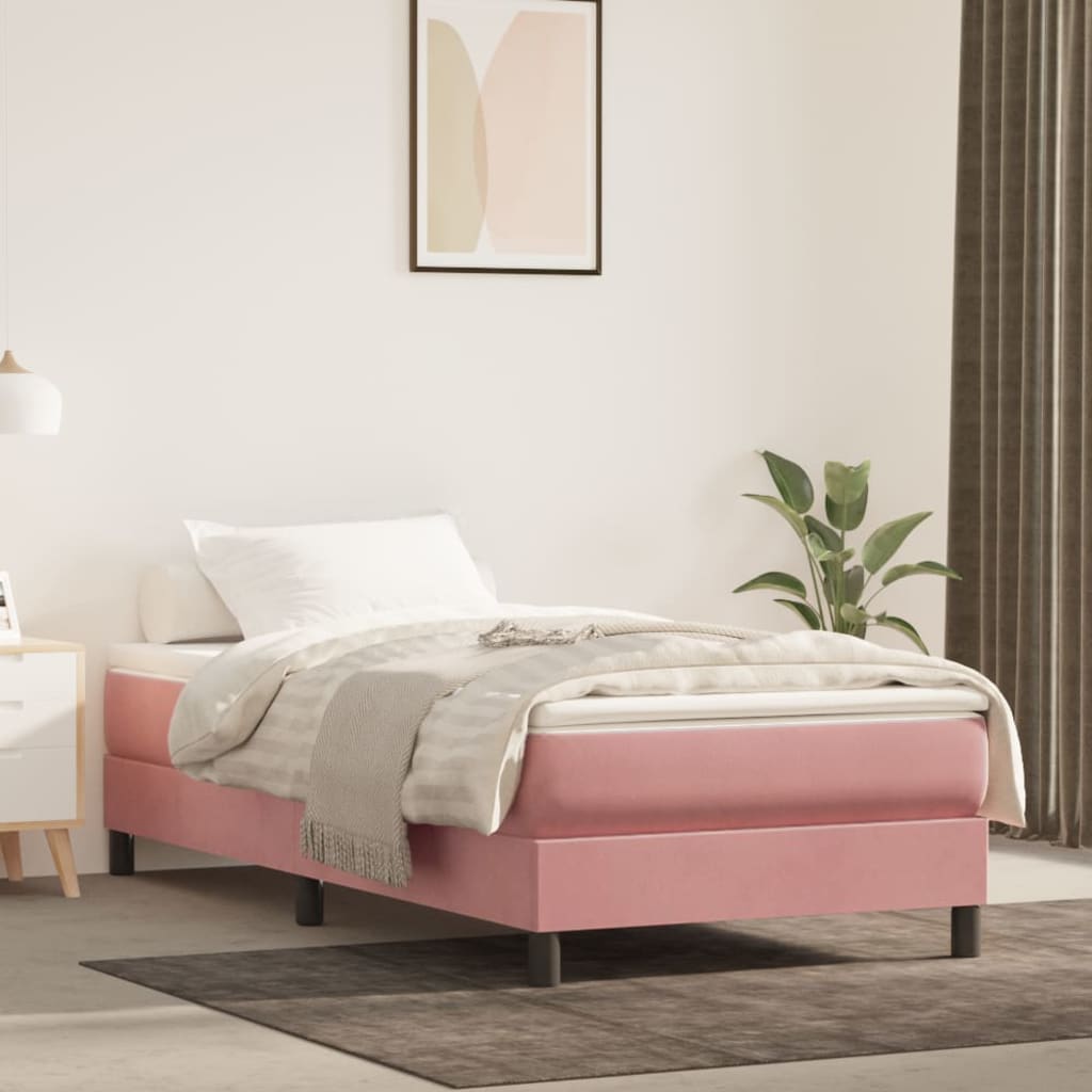 Boxspringbett Mit Matratze Samt Rosa