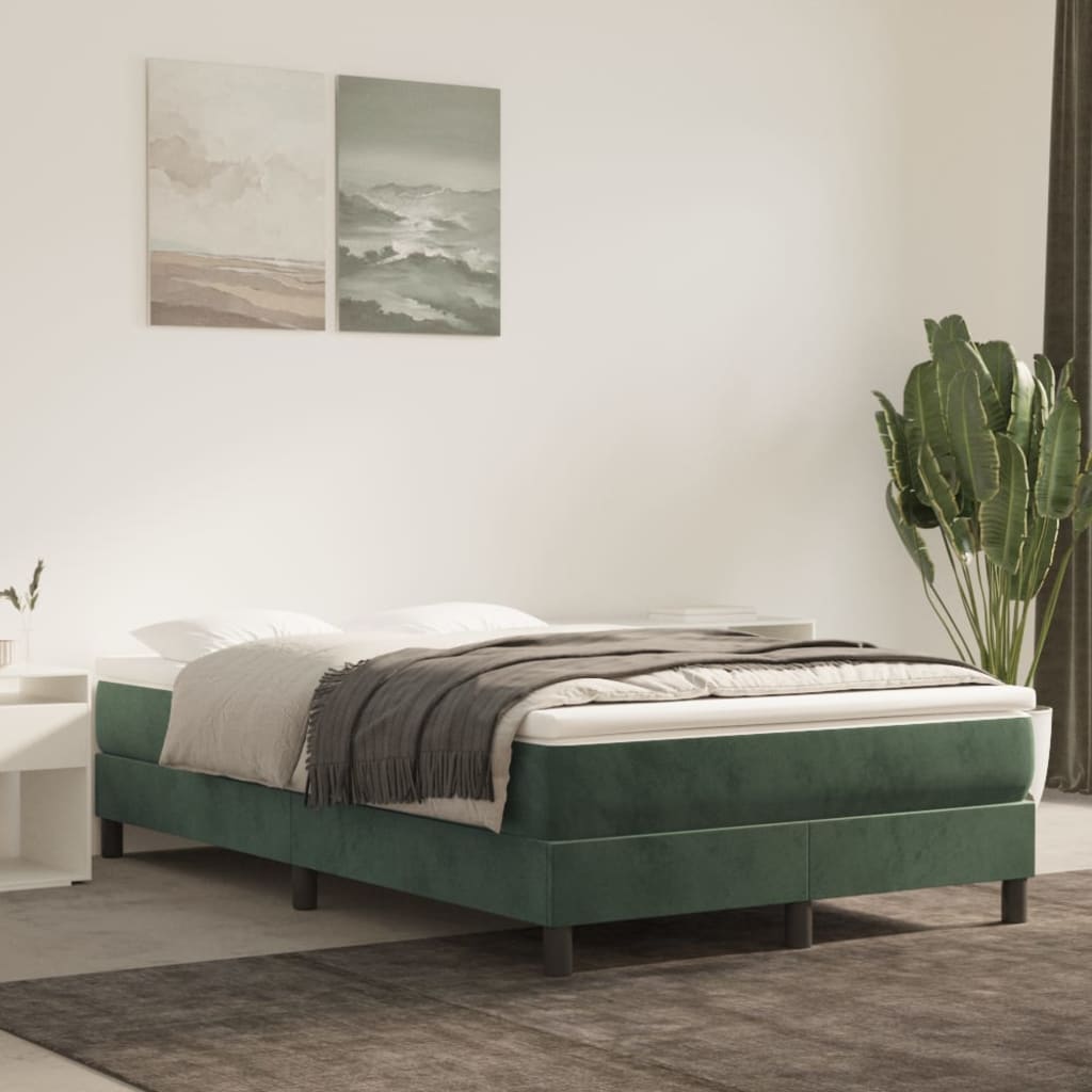 Boxspringbett Mit Matratze Samt Dunkelgrün