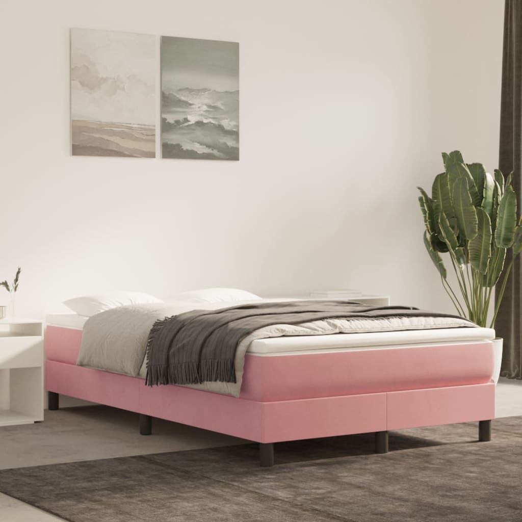 Boxspringbett Mit Matratze Samt Rosa