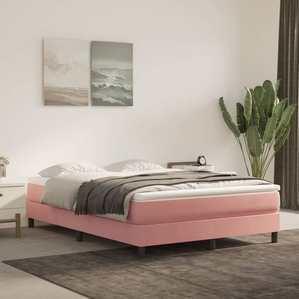 Boxspringbett Mit Matratze Samt Rosa