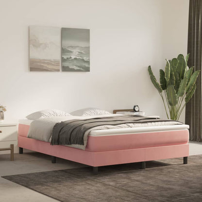 Boxspringbett Mit Matratze Samt Rosa