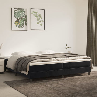 Boxspringbett Mit Matratze Samt Schwarz