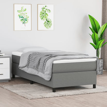Boxspringbett Mit Matratze Stoff Dunkelgrau