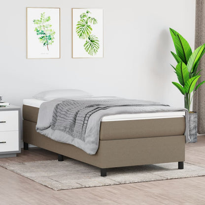 Boxspringbett Mit Matratze Stoff Taupe