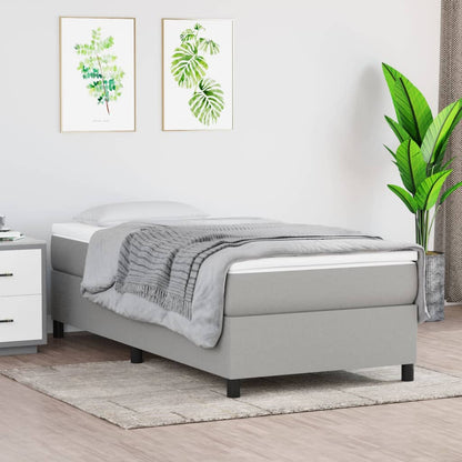 Boxspringbett Mit Matratze Stoff Hellgrau