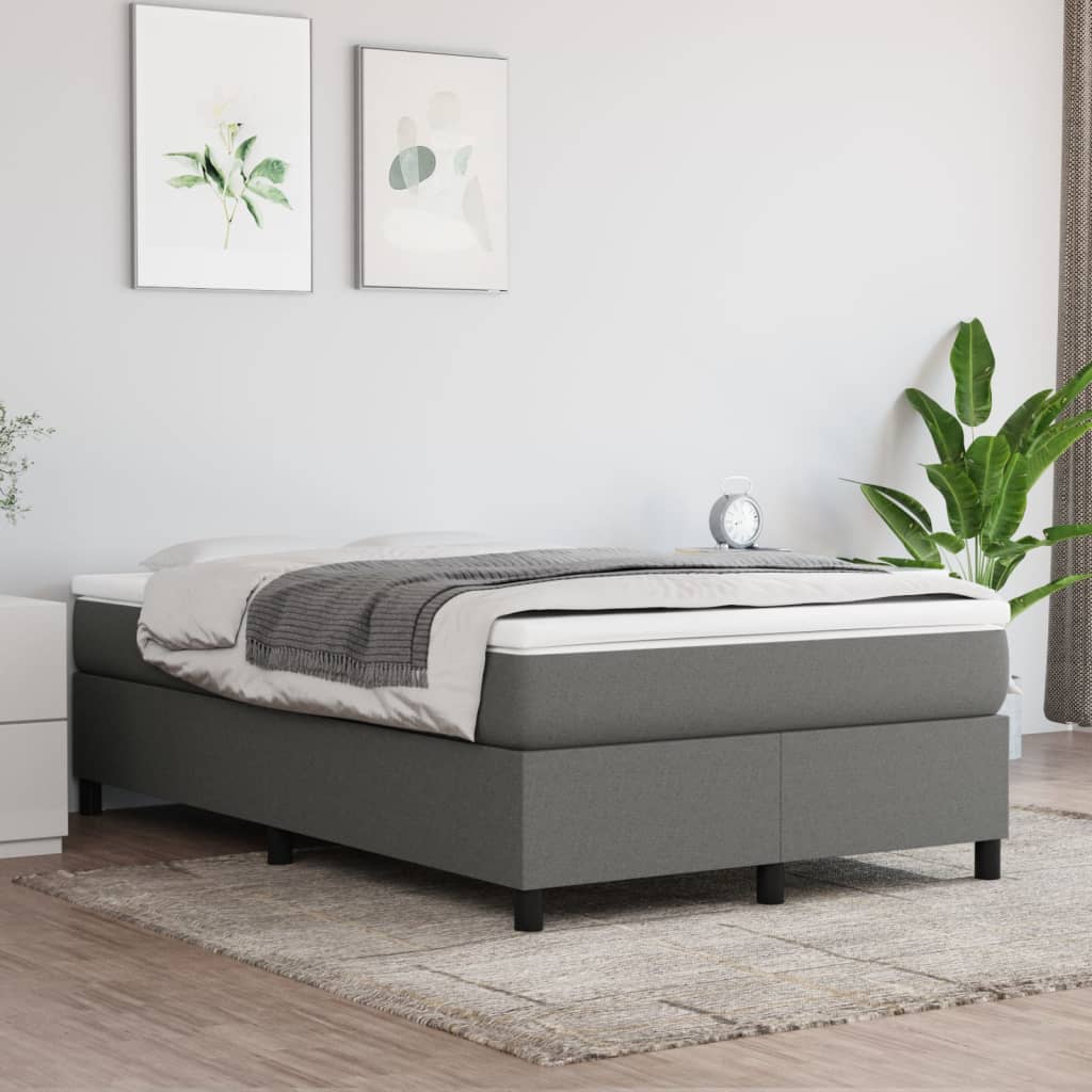 Boxspringbett Mit Matratze Stoff Dunkelgrau