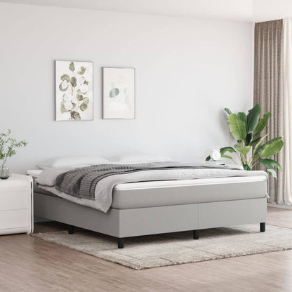 Boxspringbett Mit Matratze Stoff Hellgrau