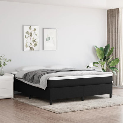 Boxspringbett Mit Matratze Stoff Schwarz