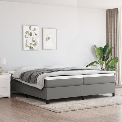 Boxspringbett Mit Matratze Stoff Dunkelgrau