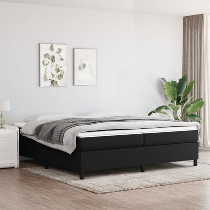 Boxspringbett Mit Matratze Stoff Schwarz