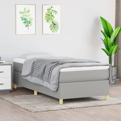 Boxspringbett Mit Matratze Stoff Hellgrau