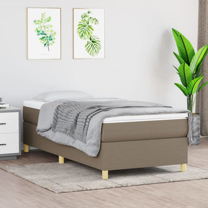 Boxspringbett Mit Matratze Stoff Taupe