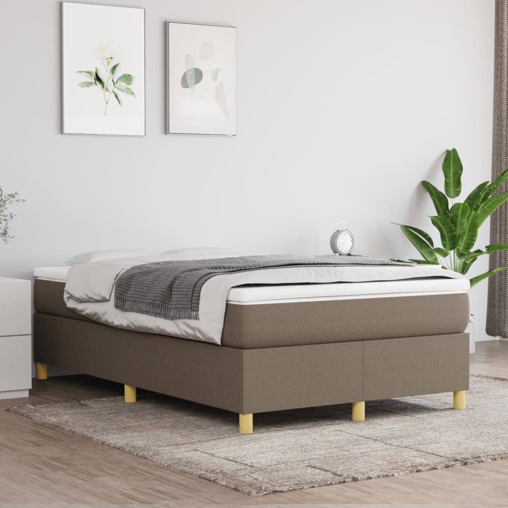 Boxspringbett Mit Matratze Stoff Taupe