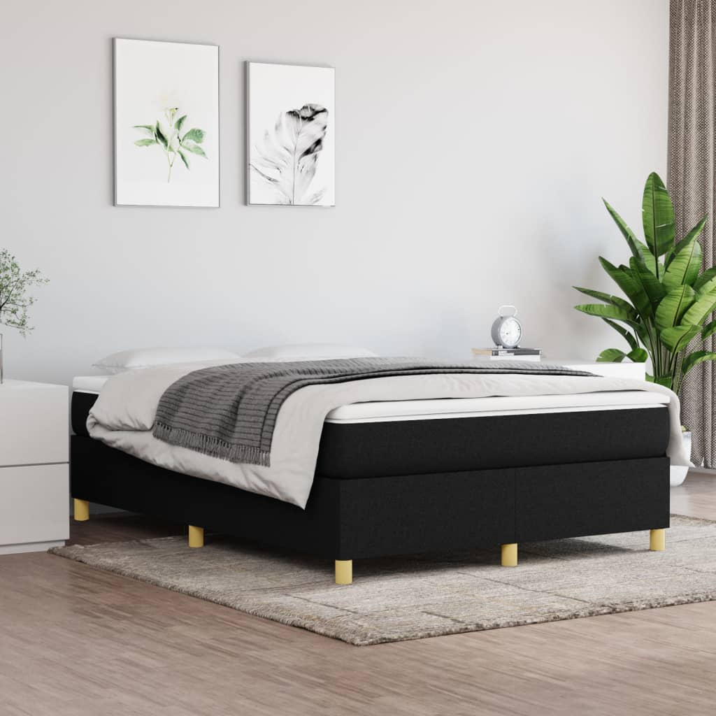 Boxspringbett Mit Matratze Stoff Schwarz