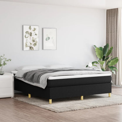 Boxspringbett Mit Matratze Stoff Schwarz