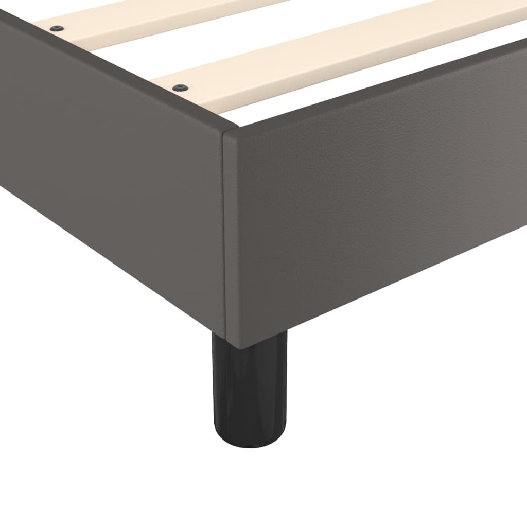 Boxspringbett Mit Matratze Kunstleder Grau